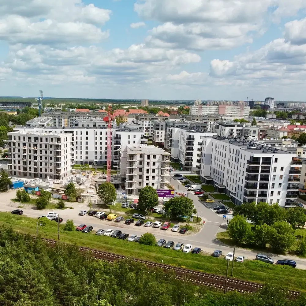 Postęp prac budowlanych na osiedlu Enklawa 2 - budynki Z4 i Z5, czerwiec 2025
