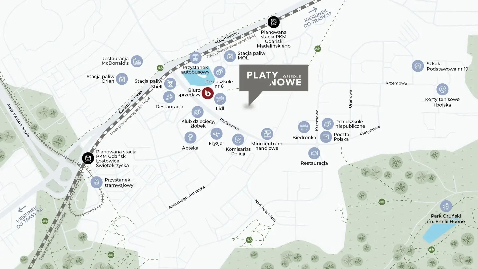 Osiedle Platynowe w Gdańsku mapa